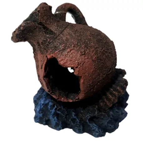 Dekor műgyanta amfóra, akváriumi dekoráció - 10x8 cm