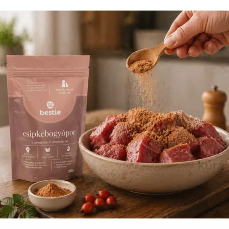 Bestie | Csipkebogyópor | Természetes C-vitamin forrás kutyák és macskák részére – 300 g