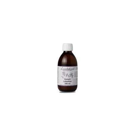 Lunderland | Csukamájolaj | Természetes A- és D3-vitamin forrás kutyák és macskák részére – 250 ml