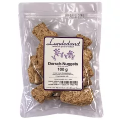   Lunderland | Tőkehal jutalomfalat | 100% szárított halhús kutyák és macskák részére – 100 g