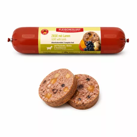 Meatlove | Kecske báránnyal | Prémium párolt menü sütőtökkel, áfonyával és fehér répával – 800 g