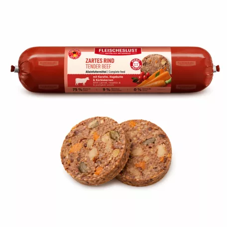Meatlove | Kíméletes marha | Prémium párolt menü sárgarépával, csipkebogyóval és tökmaggal – 800 g