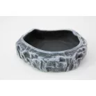 Kerámia etetőtál peremes - kerek - m