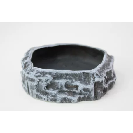 Kerámia etetőtál peremes - kerek - m