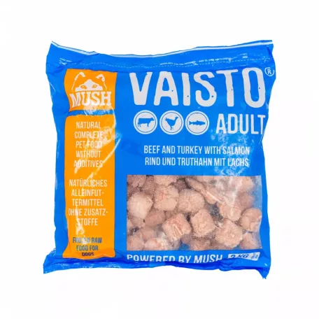 Mush | Vaisto Adult Blue | Komplett BARF menü (Marha, Pulyka, Lazac) – 3 kg