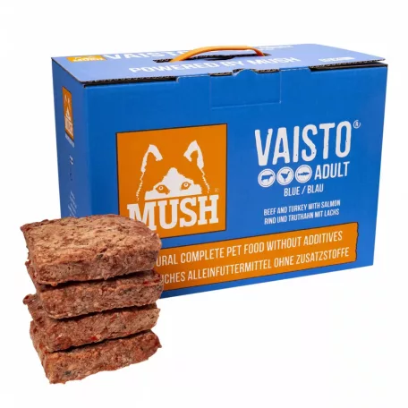 Mush | Vaisto Adult Blue | Komplett BARF menü (Marha, Pulyka, Lazac) – 10 kg