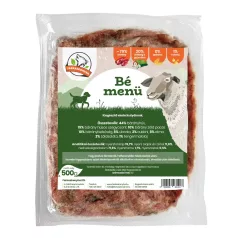   Farkaskonyha | Bé Menü | Egyfehérjés bárány BARF menü zöldségekkel és lazacolajjal – 500 g