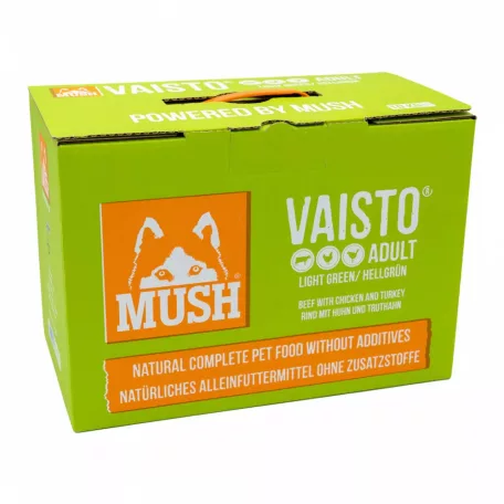 Mush | Vaisto Adult Green | Komplett BARF menü (Marha, Csirke, Pulyka) – 10 kg