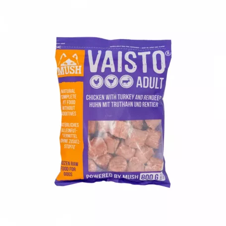 Mush | Vaisto Adult Lilac | Komplett BARF menü (Pulyka, Csirke, Rénszarvas) – 800 g