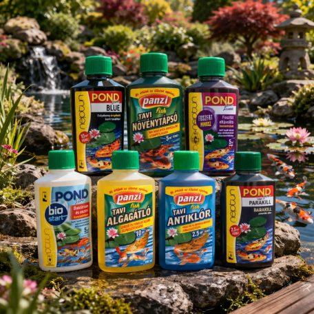 Panzi & Neptun Tavi Start-Up és Karbantartó Mega Csomag | 7 részes komplex vízkezelő és növénytáp szett – 7 x 250 ml