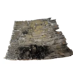   Természetes nyírfa kéreg dekorációs lap | Terráriumi háttérépítő elem – 15x15 cm - 1 db