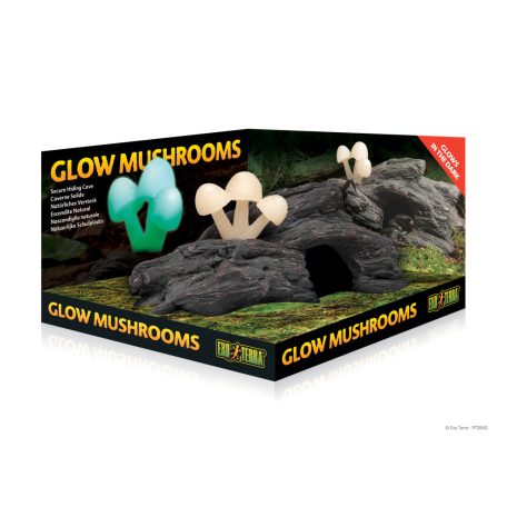 ExoTerra Glow Mushrooms | Fatörzs fluoreszkáló gombával - 23cm