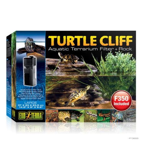 Exo Terra Cliff Aquatic Filter + Rock Large | Szűrő és teknőspihenő