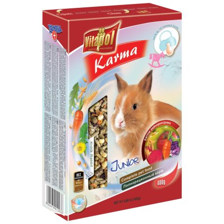 Vitapol Karma Complett Junior | Teljes értékű nyúltáp fiatal nyulak részére - 400 g